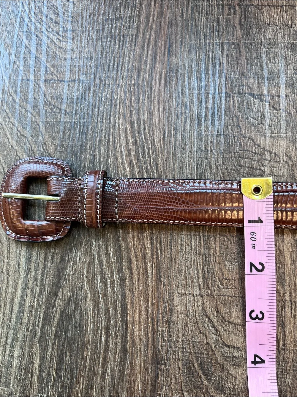 Vintage WCM New York Brown Leather Belt